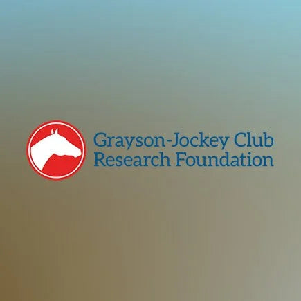 Grayson-Jockey Club Research Foundation logo on a gradient background
